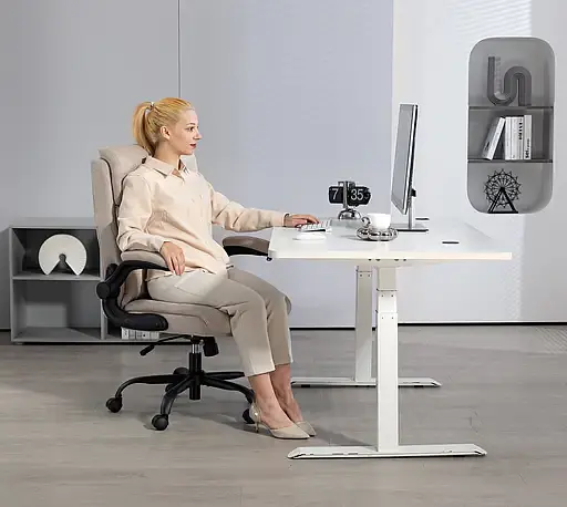 Офисное кресло GT Racer бежевое (B-3021 Fabric Beige) - фото 9