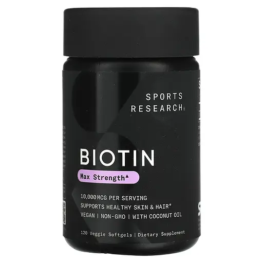 Биотин Sport Research Biotin 10000 mcg 120 veg softgels (1086-2023-10-3447)