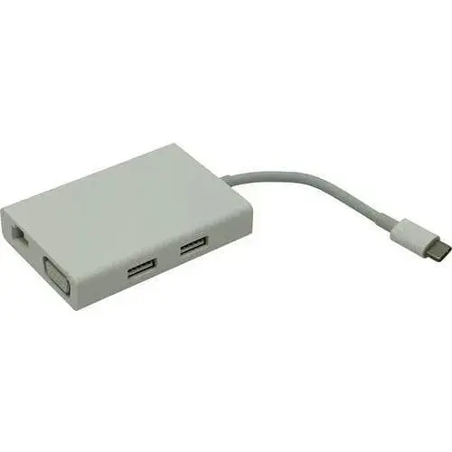 Адаптер конвертер Xiaomi Type-C на VGA + Gigabit Ethernet Multi-Adapter JGQ4005TY