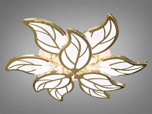 Светодиодная пристельная люстра с регулировкой яркости, 140W, золото. - фото 3