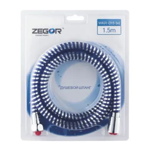 Шланг для душа с индикацией температуры Zegor WKR-015 подшипник 360° 1,5 м 30412 - фото 1