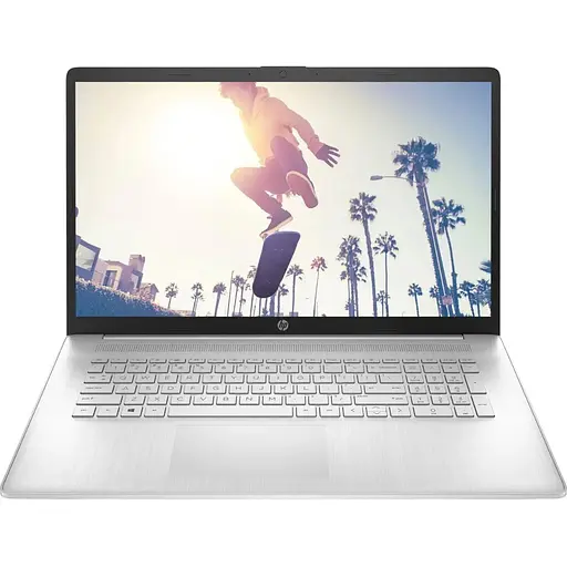 HP Ноутбук 17-CP3001ua 17.3" FHD IPS AG, AMD R7-7730U, 16GB, F1024GB, UMA, DOS, сріблястий