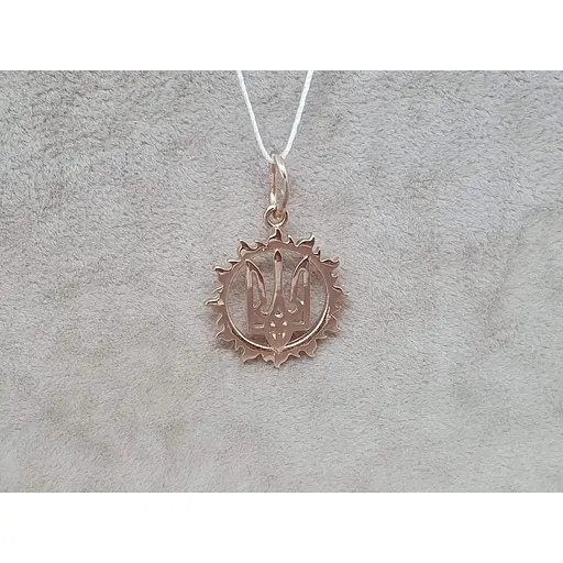 Золота підвіска Гаразд Тризуб. 3644046 - фото 2