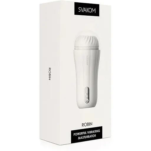 Мастурбатор с вибрацией Svakom Robin White, ультрамягкий рукав, функция Boost, LED-экран - фото 6