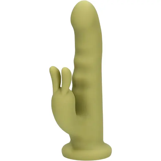 Вібратор-кролик Loveline Ultra Soft Silicone Rotating зелений