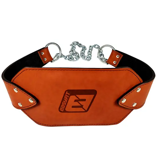 Пояс для отягощений EasyFit (кожа) до 200 кг коричневый (EF-DBC-200-BR) - фото 1