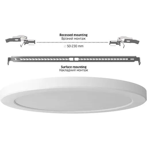 Світильник LED Videx круглий DL6R 24W 3000K-4000K-6500K White (VL-DL6R-24CW) - фото 4