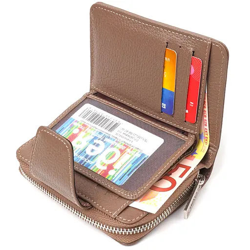 Кожаный женский кошелек Canpellini 9.5х13.2х3 см acs0025115 - фото 4