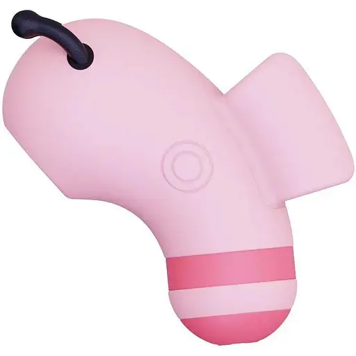 Вакуумний стимулятор з мікрострумами CuteVibe Beebe Pink на палець - фото 3