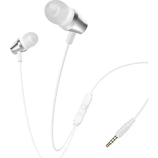 Навушники вакуумні Borofone BM38 сріблясті