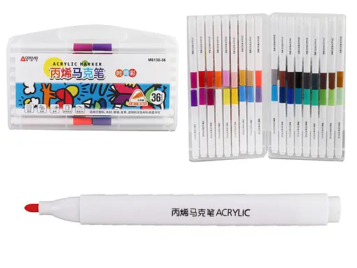 Набір скетчмаркерів акрилових Aodemei, 36 кольорів, пластиковий бокс, 6130-36M