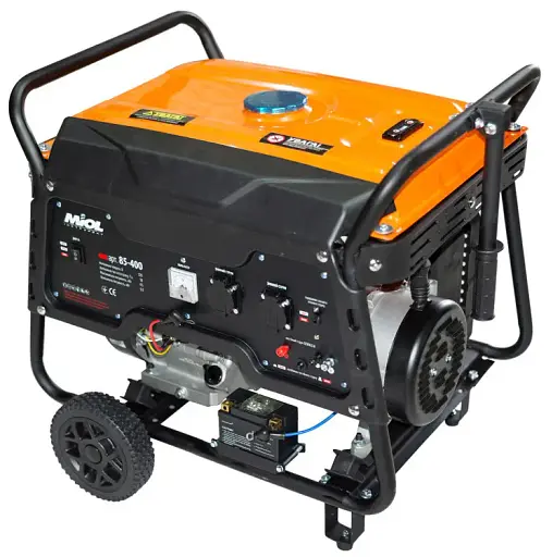 Генератор двопаливний (Газ/Бензин) MIOL 85-400 (4.5-5.0 кВт) з колесами + Електростартер - фото 3