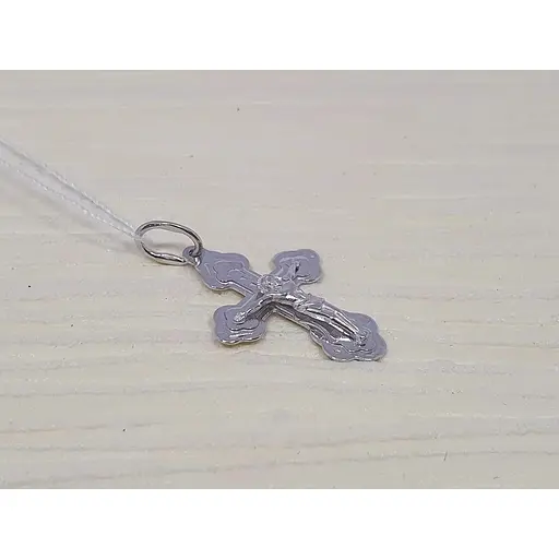 Золотой крестик Харьковская ювелирная фабрика. Распятие Христа. 11121-бел - фото 2