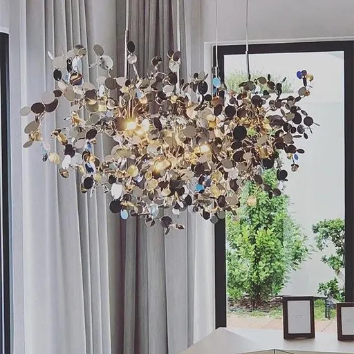 Светильник из гибких дисков металла на 3 подвеса Line.F M 219/3 CH - фото 6