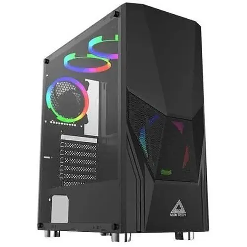 Корпус Montech FIGHTER 500, чорний, Mid Tower, без БЖ, для ATX / Micro ATX / Mini ITX, 1xUSB 3.0 / 2xUSB 2.0, макс. CPU - 160 мм / - фото 1