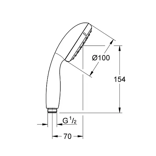 Ручной душ Grohe QuickFix Vitalio Go 100 26189000, Хром - фото 2