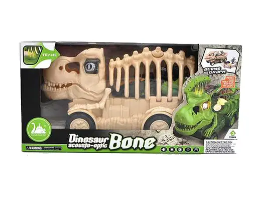 Машинка-динозавр RS 050-3 B, 2 машинки, запускатель, в коробке (6977038360083) Бежевый - фото 1