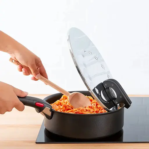 Кришка Tefal для серії Ingenio із захистом від розбризкування 20-28 см (L9829853) для сковороди та каструлі  - фото 6