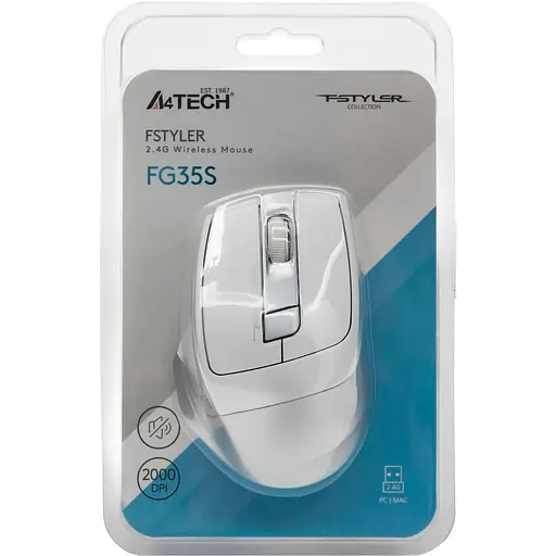 Миша A4Tech Fstyler FG35S Silence Silver (FG35S (Silver)) - фото 6