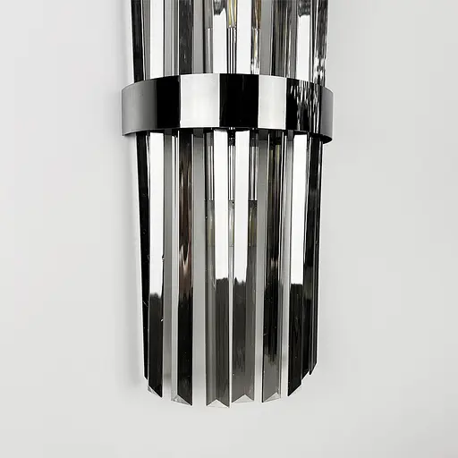 Изысканный настенный светильник с хрусталем 50х24х11 см Арт. WJ 160/2 BK+GR Line F - фото 2