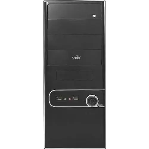 Корпус Spire CoolBox 202 черный, без БП, 120mm, ATX/MicroATX, USB2.0 x 2, 0.5mm, 405x420x175, 4.8kg (SPD202B-E1) - фото 1