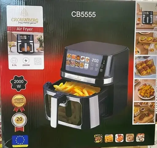 Аерофритюрниця безмасляна Crownberg CB-5555 8.5л з сенсорним керуванням 2000Вт Чорний/Сірий - фото 5