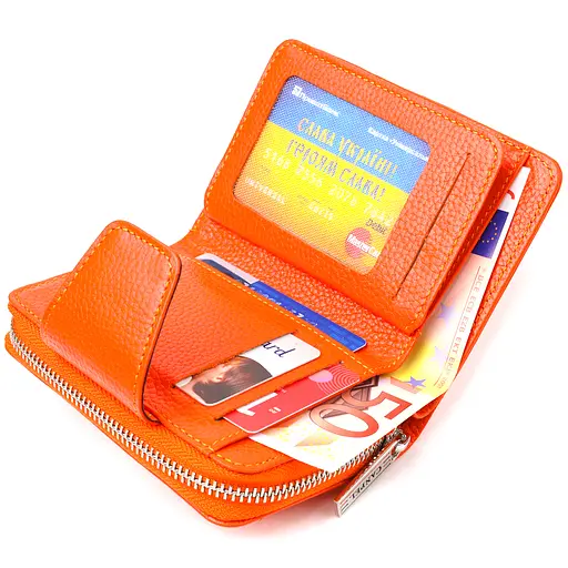 Кожаный женский кошелек Canpellini 9.5х13.2х3 см acs0025111 - фото 5