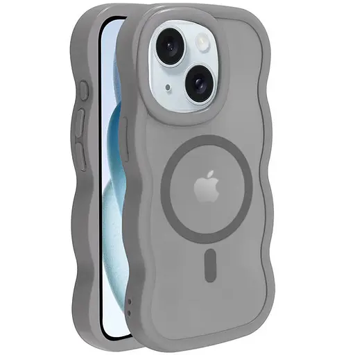 Чохол Epik TPU+PC Undine with MagSafe для Apple iPhone 15, 6.1 Grey - фото 1