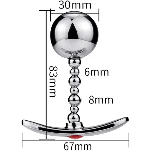 Металева анальна пробка SKN - фото 2