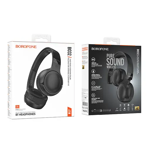 Накладні бездротові навушники Borofone BO32 Show Black - фото 4