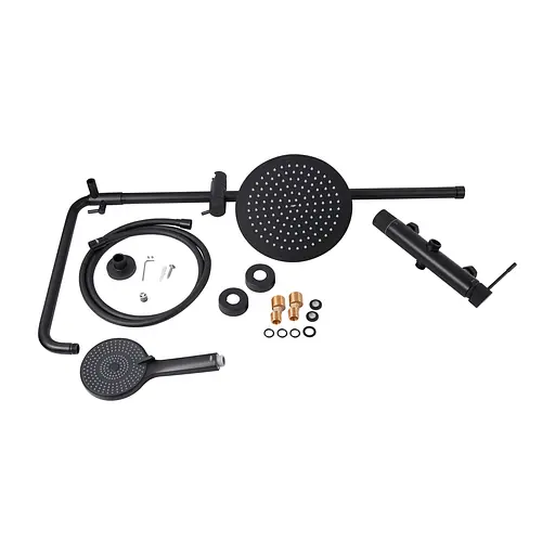 Душова система універсальна Qtap Scorpio на два споживача QTSCO51105OGB Black Matt, Чорний матовий - фото 7