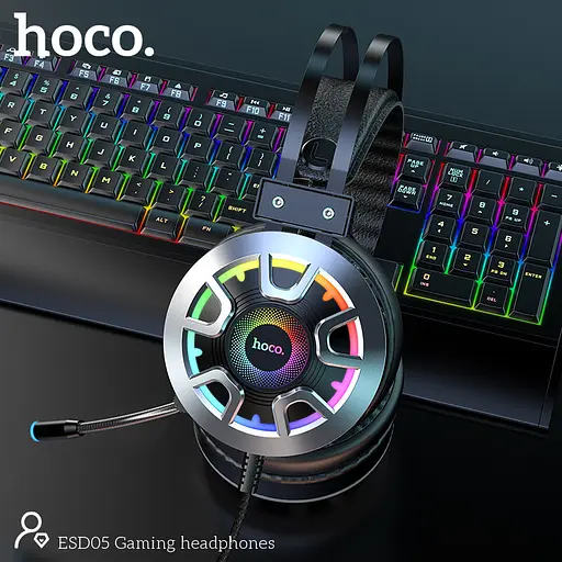 Наушники Hoco Gaming LED headphones Hi-Res ESD05 - фото 6