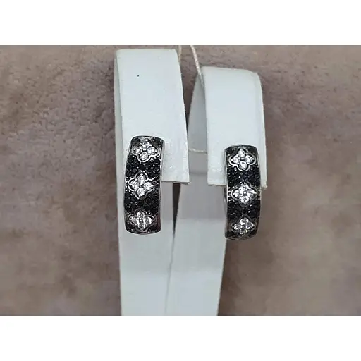 Срібні сережки Агні БЕЛЬМОНТ з фіанітами. 2183/1Р-CZ - фото 4