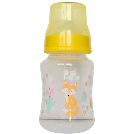 Пляшечка для годування Курносики з широкою шийкою 250 мл жовта (7006 жовт) - фото 1