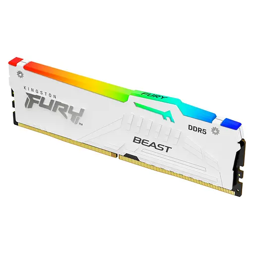 Память для ПК Kingston DDR5 32 ГБ 6000 FURY Beast Белый RGB EXPO - фото 2