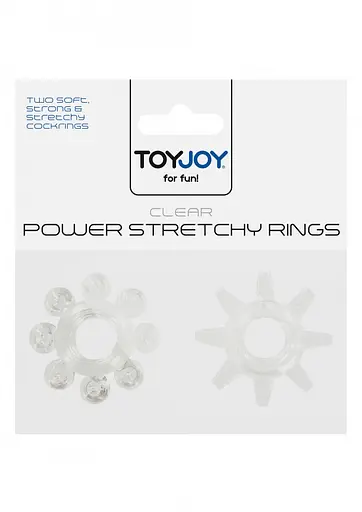 Набор эрекционных колец Toy Joy Power Stretchy Rings 2 шт. прозрачный - фото 2