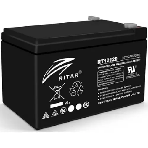 Акумулятор Ritar AGM RT12120B, Black Case, 12V 12.0Ah