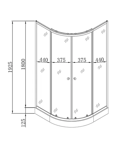 Душевая кабина с низким поддоном Mixxus Plain SCT02-100x100x195-FB Satin матовое стекло 4 мм MI6897, Универсальная, хром матовый - фото 7