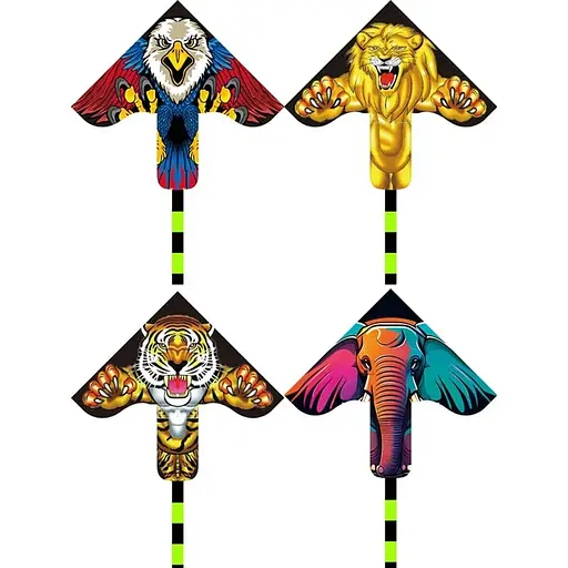 Воздушный змей, ширина 110 см, длина 55 см, хвост 85 см (В ассортименте) - фото 2