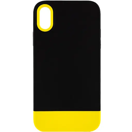 Чохол Epik TPU+PC Bichromatic для Apple iPhone X/XS 5.8 Black/Yellow
