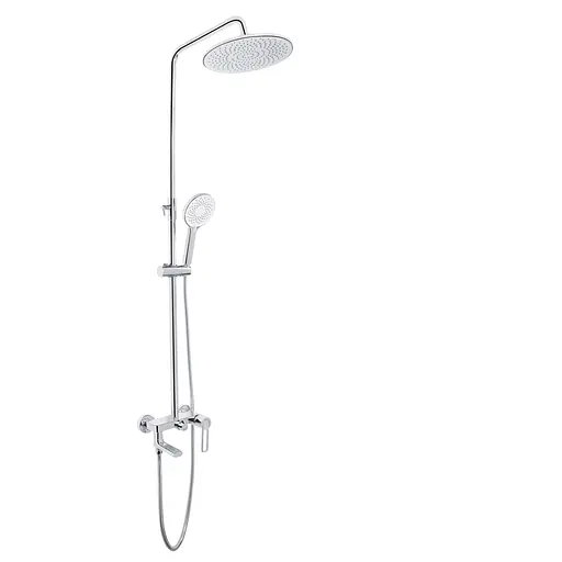 Душова система універсальна Qtap Taurus на три споживача (з виливом) QTTAU111CRM45665 Chrome, Хром - фото 1