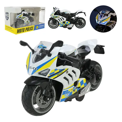 Іграшка Мотицикл поліцейський CH777-5, світло, звук, в коробці (6965927650056) - фото 2