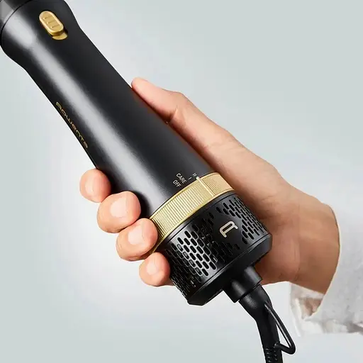 Фен-щетка Rowenta Express Style, 800 Вт, 3 режима, ионизация, холодный обдув, керамика, турмалин, черно-золотой - фото 5