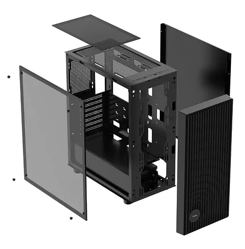 Корпус OCYPUS GAMMA C70 BK (GAMMA-C70-BKG000XX-GL) без блока питания - фото 4