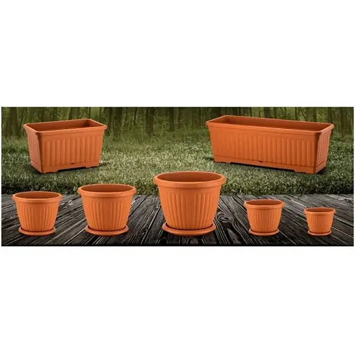 Вазон KEMER №2 11l 505х185х170mm балконний теракот - фото 4