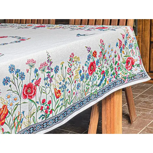 Скатерть Lefard Home Textile Chamomille гобеленовая 140х140 см (732-010) - фото 2
