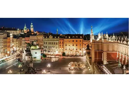 Пазл Castorland puzzle Ночная площадь, Краков, Польша, 600 эл. (панорама) (B-060306) - фото 2