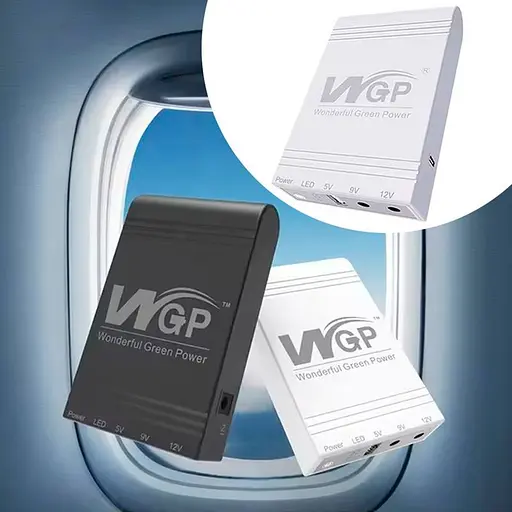 Источник бесперебойного питания мини UPS WGP емкость 38.48wH 10400mAh (Белый) - фото 4