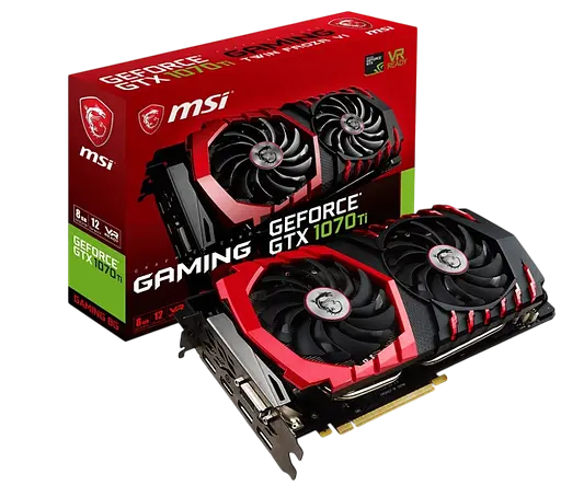 Видеокарта GeForce GTX 1070 Ti 8GB MSI Gaming (GTX 1070 Ti GAMING 8G) Б/У - фото 1