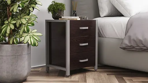 Тумба універсальна Ferrum-decor Вів'єн 3 50x41x40 сірий ДСП Венге 16мм (FRD-106188)